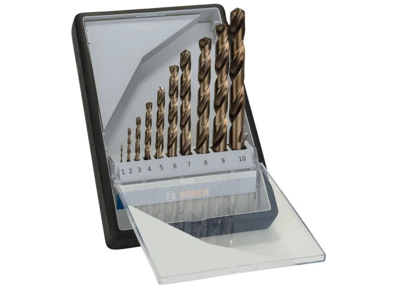 Bosch Powertool Accessories PRO Stainless Steel HSS-Co Twist Drill Bit Set, 10