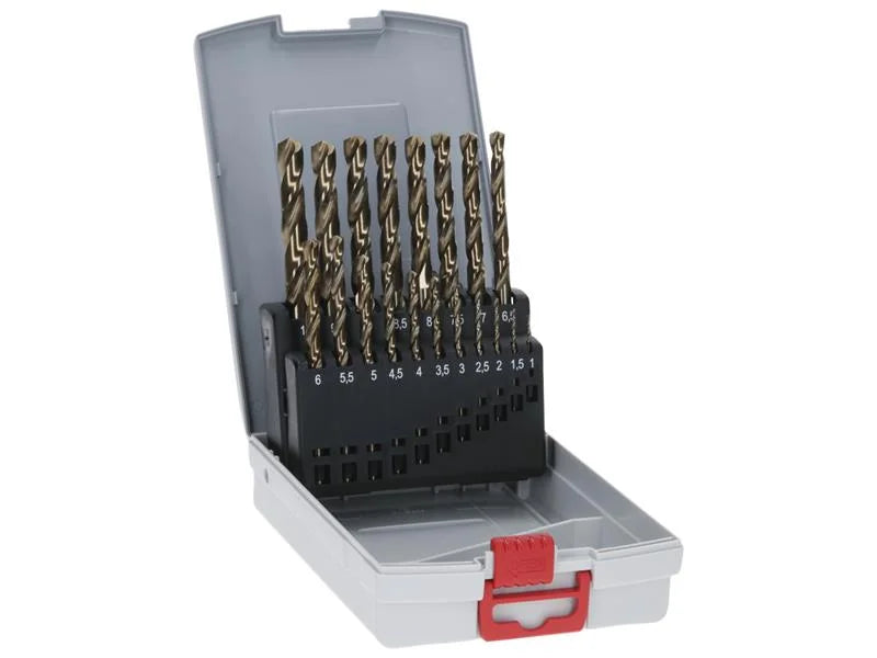 Bosch Powertool Accessories HSS-Cobalt ProBox Metal Drill Bit Set, 19 Piece