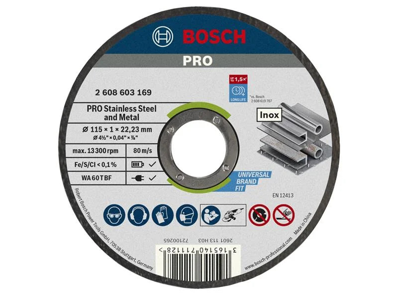 Bosch Powertool Accessories PRO Stainless Steel and Metal Bonded Cutting