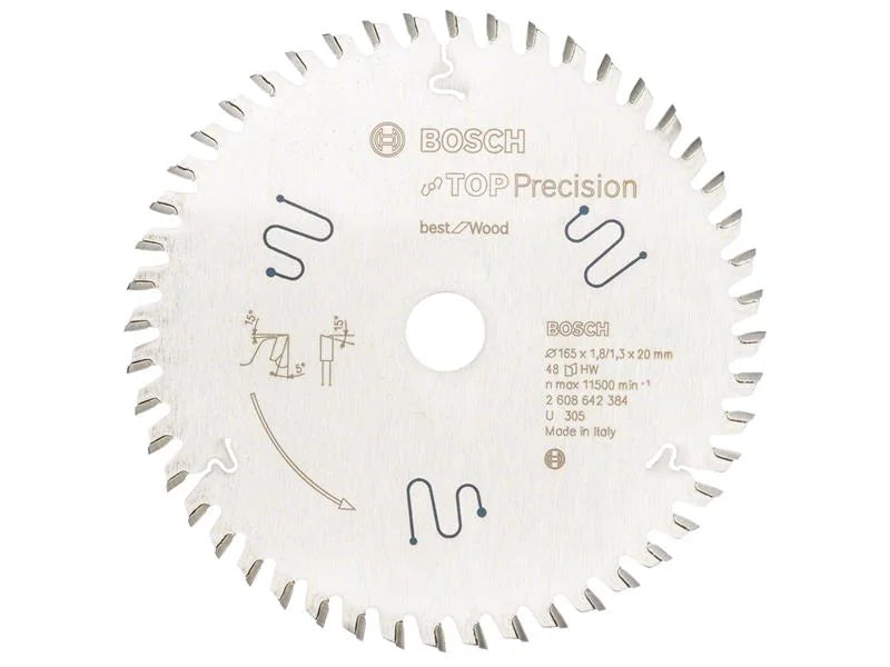 Bosch Powertool Accessories Best for Wood Circular Saw Blade 165 x 20mm x 48T