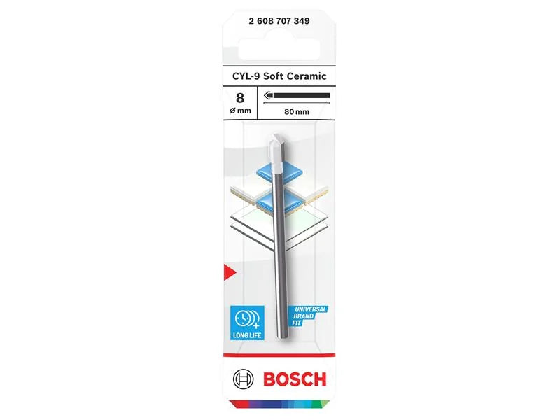 Bosch Powertool Accessories CYL-9 Soft Ceramic Drill Bit 8 x 80mm
