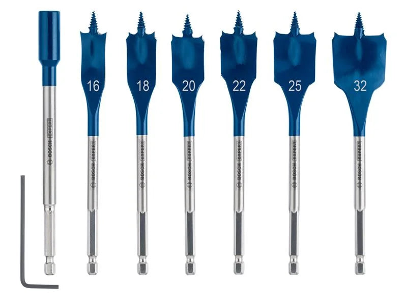 Bosch Powertool Accessories EXPERT Self Cut Speed Spade Drill Bit Set, 7 Piece