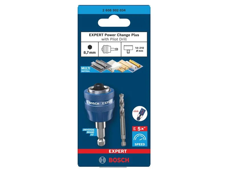 Bosch Powertool Accessories EXPERT Power Change Plus Arbor with Pilot Drill