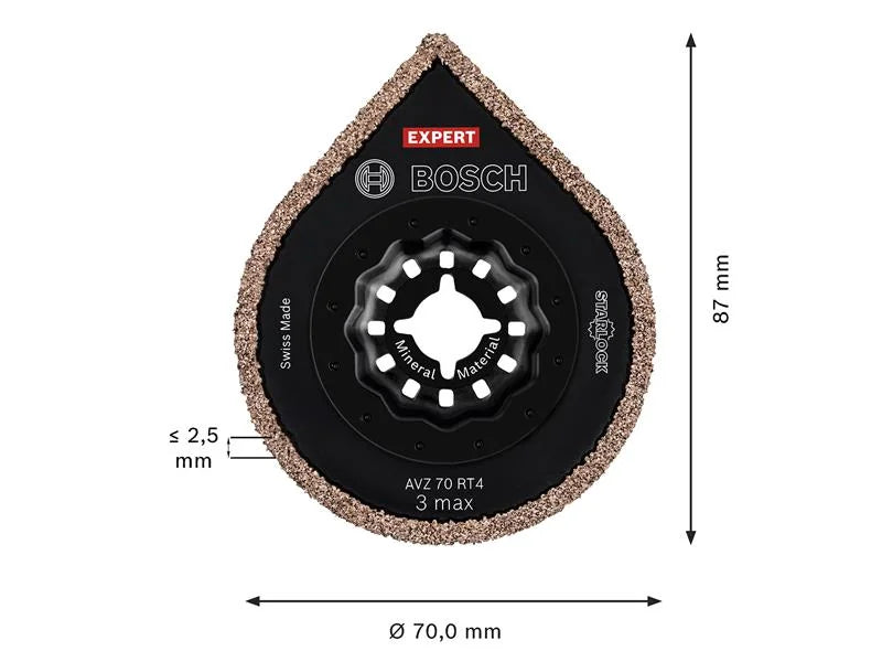 Bosch Powertool Accessories EXPERT AVZ 70 RT4 3 max Grouting Plate 70mm