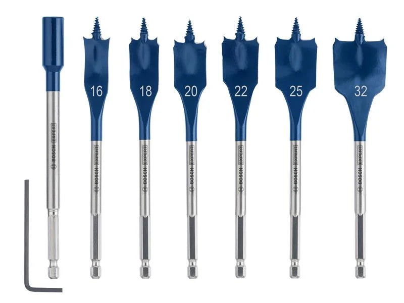 Bosch Powertool Accessories EXPERT Self Cut Speed Spade Drill Bit Set, 7 Piece