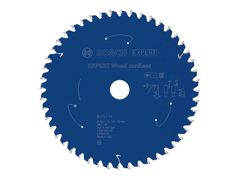 Bosch Powertool Accessories EXPERT Wood Cordless Circular Saw Blade 165 x 20mm x