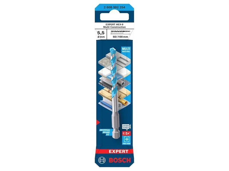 Bosch Powertool Accessories EXPERT HEX-9 Multi Construction Drill