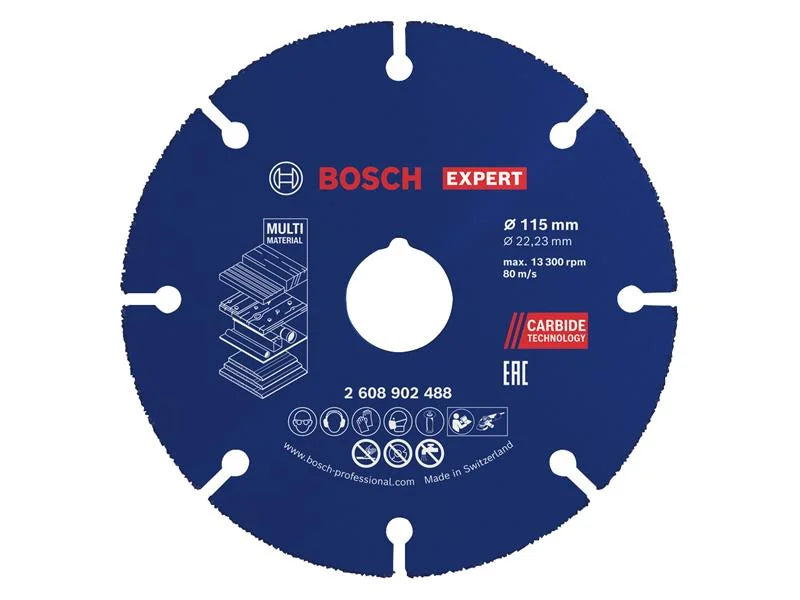 Bosch Powertool Accessories EXPERT Multi Material Carbide Cutting Disc 115mm