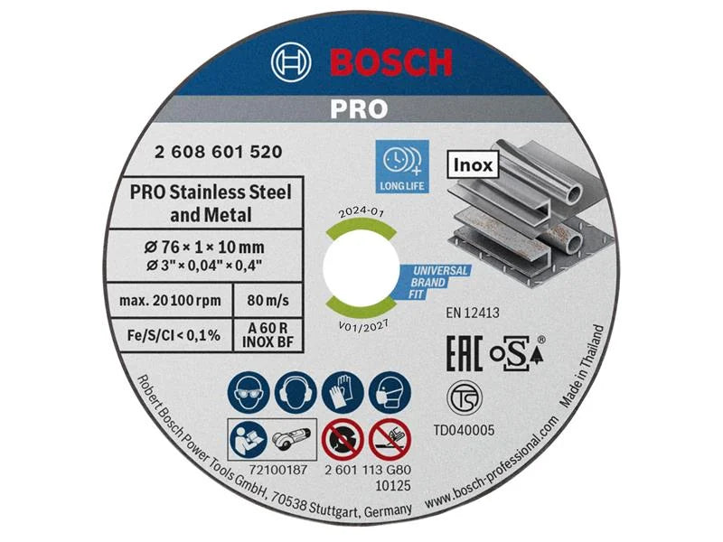 Bosch Powertool Accessories PRO Stainless Steel and Metal Bonded