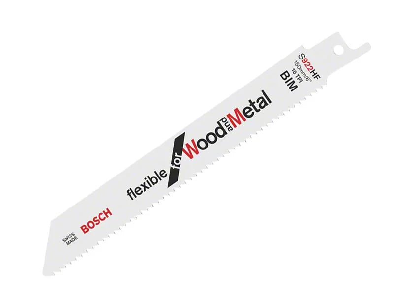 Bosch Powertool Accessories S 922 HF Flexible for Wood & Metal Blade 150mm 10