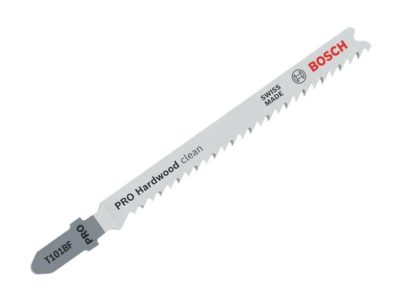 Bosch Powertool Accessories PRO Hardwood clean T101BF Jigsaw Blade 100mm Pack of