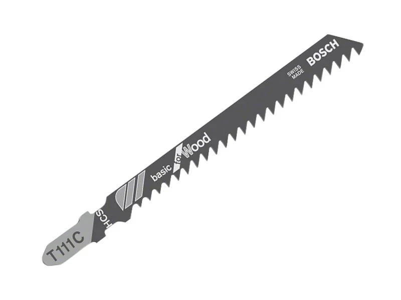 Bosch Powertool Accessories T 111 C Basic for Wood Jigsaw Blade 100mm Pack of 5