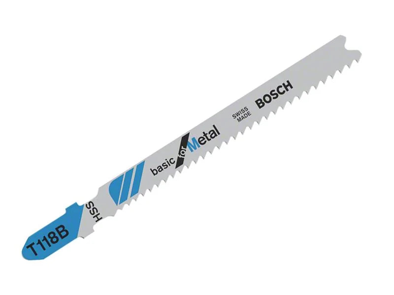 Bosch Powertool Accessories T 118 B Basic for Metal Jigsaw Blade 92mm Pack of 5