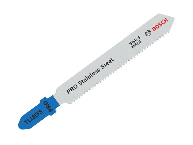 Bosch Powertool Accessories PRO Stainless Steel T118EFS Jigsaw Blade 83mm Pack