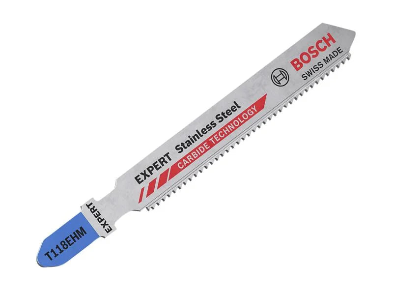 Bosch Powertool Accessories EXPERT Stainless Steel T118 EHM Jigsaw Blade 83mm