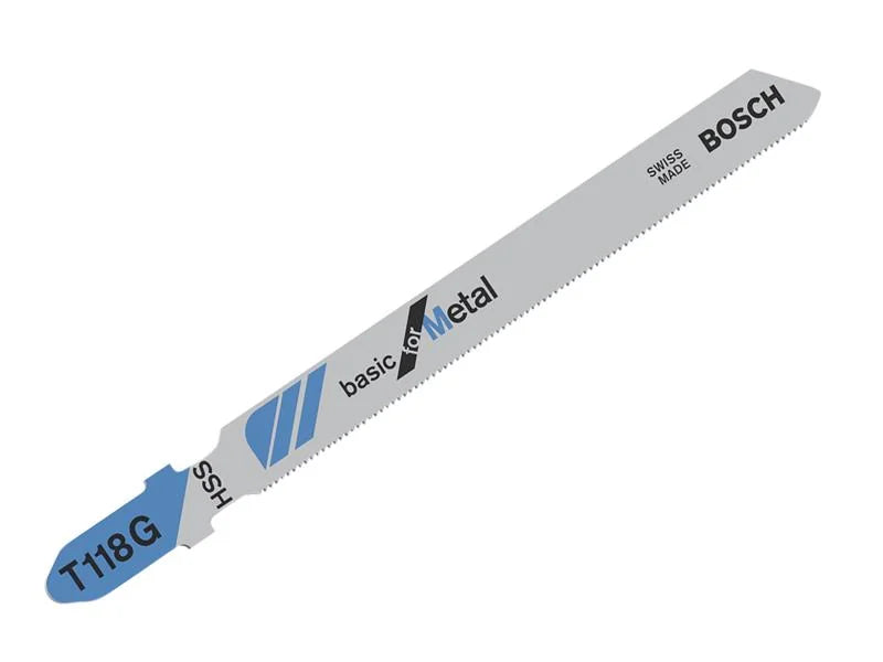 Bosch Powertool Accessories T 118 G Basic for Metal Jigsaw Blade 92mm Pack of 5