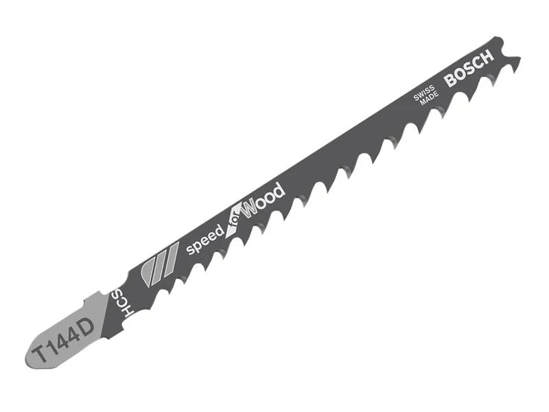 Bosch Powertool Accessories T 144 D Speed for Wood Jigsaw Blade 100mm Pack of 5