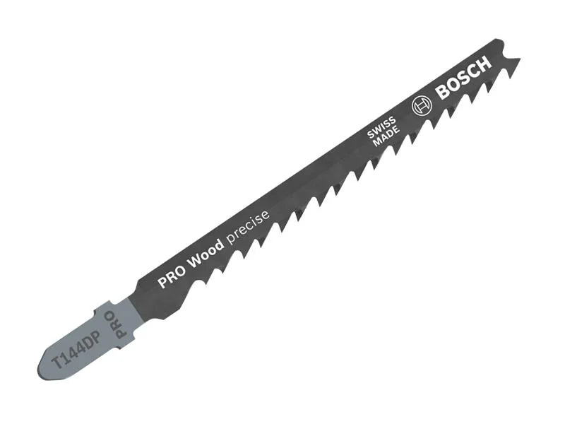 Bosch Powertool Accessories PRO Wood precise T144DP Jigsaw Blade 100mm Pack of 5