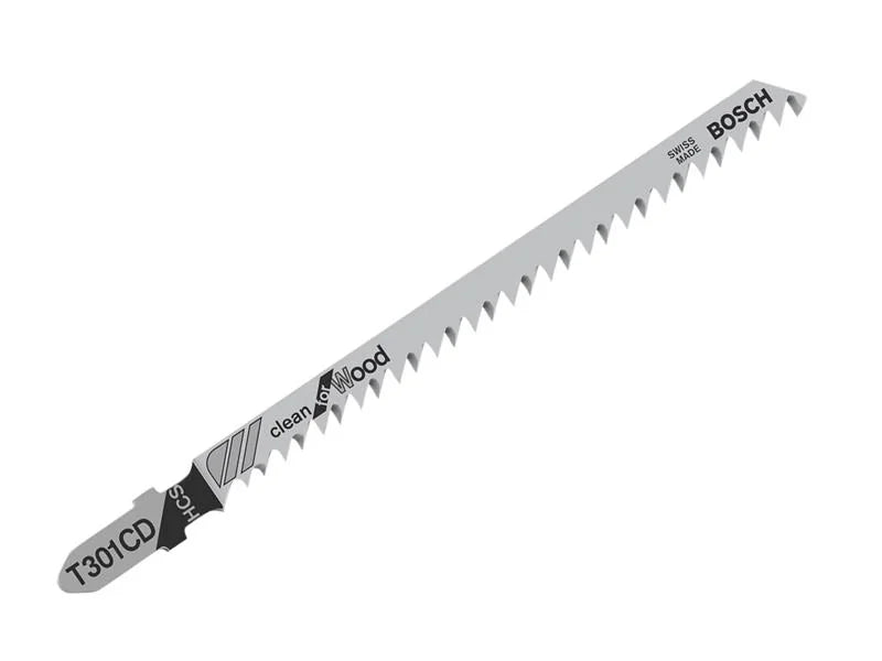 Bosch Powertool Accessories T 301 CD Clean for Wood Jigsaw Blade 100mm Pack of 5