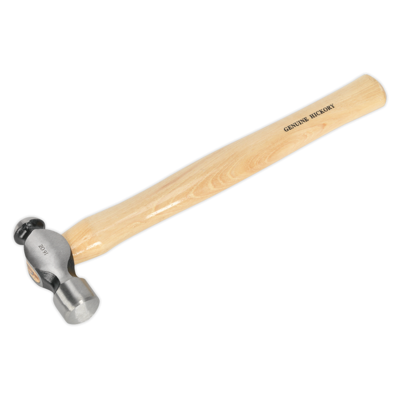 Sealey Premier Ball Pein Hammer BPH16 1lb with Hickory Shaft