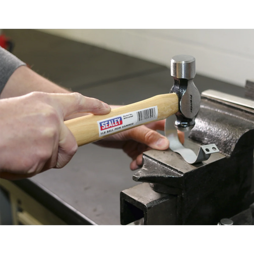 Sealey Premier Ball Pein Hammer BPH16 1lb with Hickory Shaft