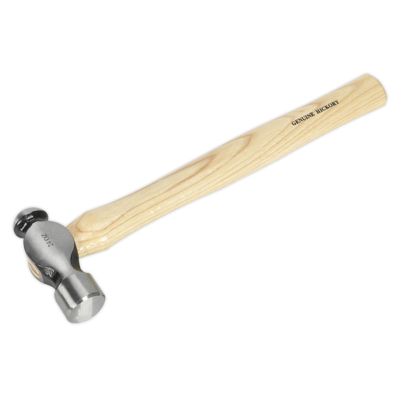 Sealey Premier Ball Pein Hammer 1.5lb with Hickory Shaft