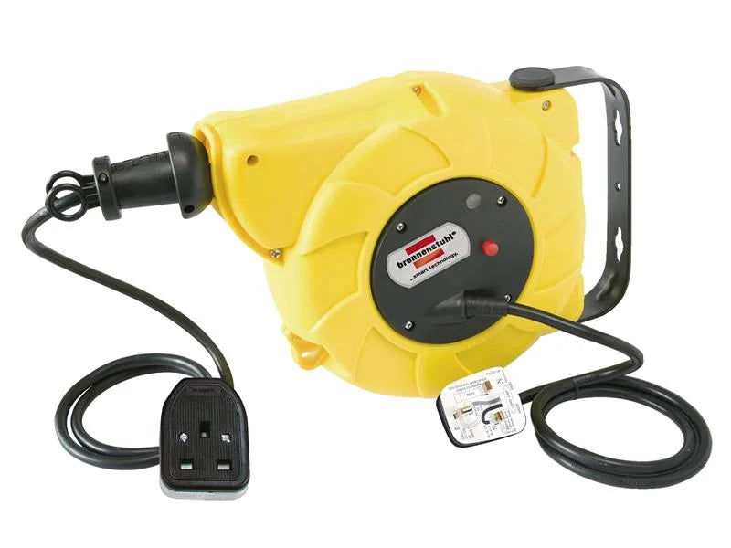 Brennenstuhl Auto Cable Reel 240V 13A 1-Socket 9+2m PVC Cable - 1241023300