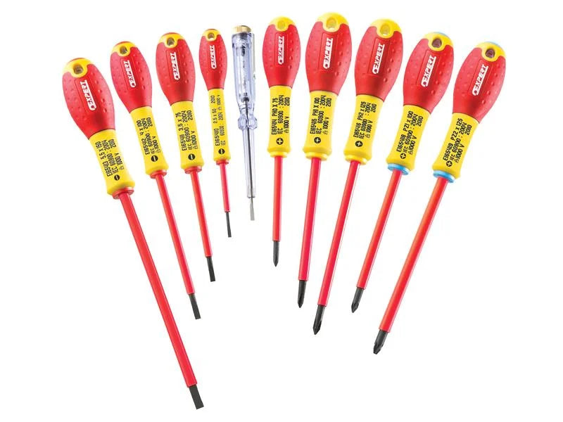 Expert E160912 Insulated Screwdriver Set,10 Piece - E160912