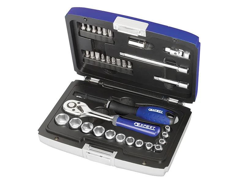Expert 1/4in Drive Socket & Accessory Set, 34 Piece - E194672