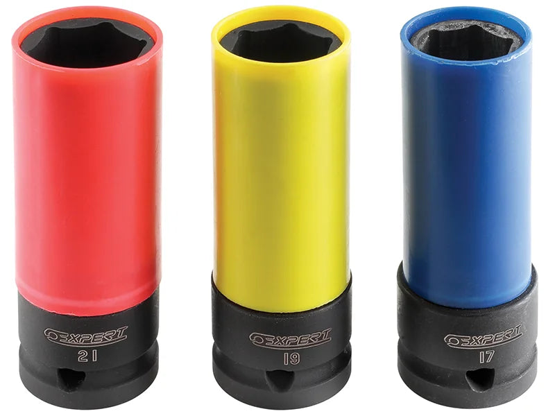 Expert 1/2in Drive Deep Impact Socket Set, 3 Piece - E194676