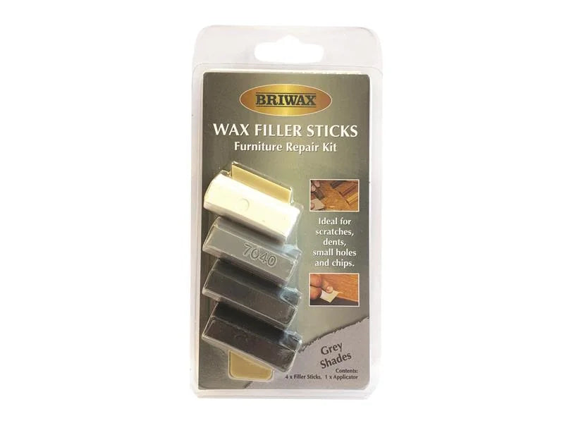 Briwax Wax Filler Sticks Grey Shades (Pack 4) - BWSWSGRY