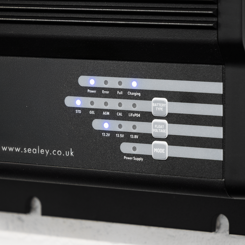 Sealey BSCU25A 12V 25A Smart Charger for VRLA, Gel, AGM, Lithium