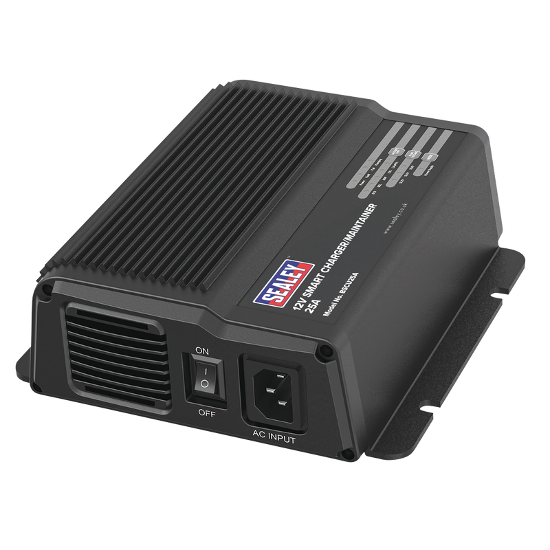 Sealey BSCU25A 12V 25A Smart Charger for VRLA, Gel, AGM, Lithium