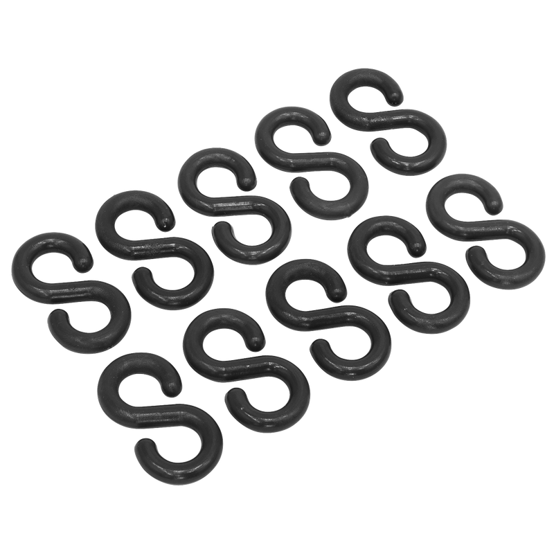 Sealey Plastic Chain S-Hook Pack of 10 - 6mm Compatibility