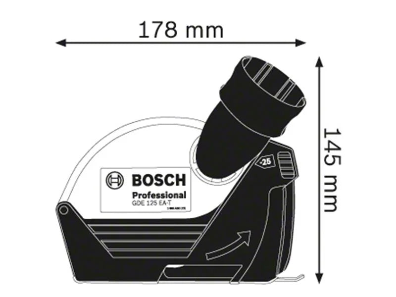 Bosch GDE 125 EA-T Professional Grinder Dust Extraction - 1600A003DJ