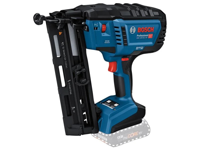 Bosch GNH18V-64-2M BL 16ga Finish Nailer Bare - 0601482000