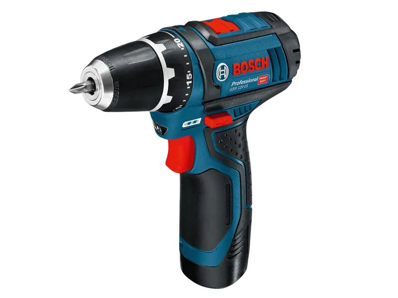 Bosch GSR 12V-15 Professional Drill Driver 12V 2 x 2.0Ah Li-ion - 060186817A