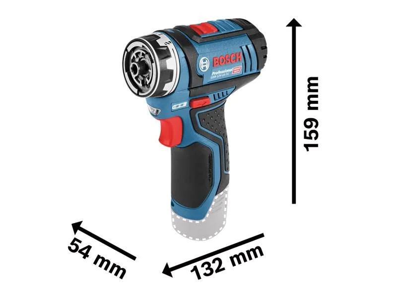 Bosch GSR 12V-15 FC Pro FlexiClick Drill Driver + Attachment 12V Bare Unit