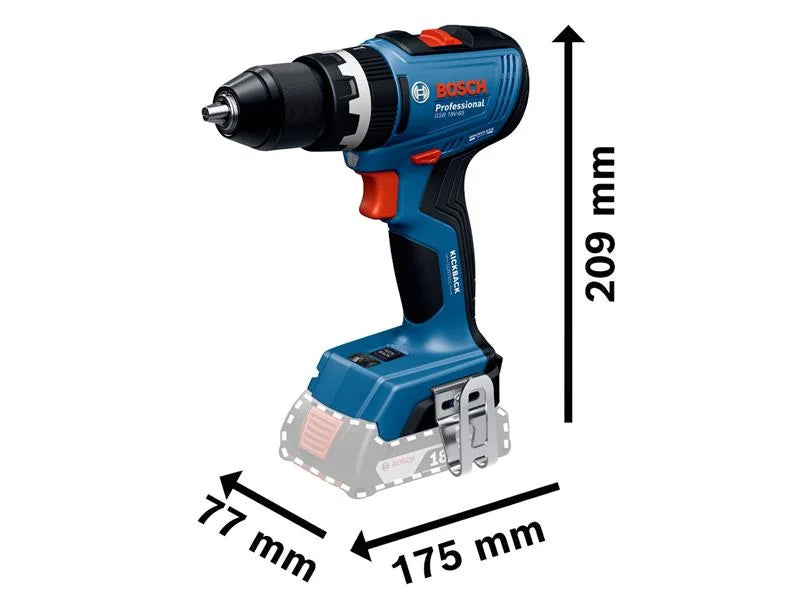 Bosch GSB 18V-65 Professional Combi Drill 18V Bare Unit - 06019N3300