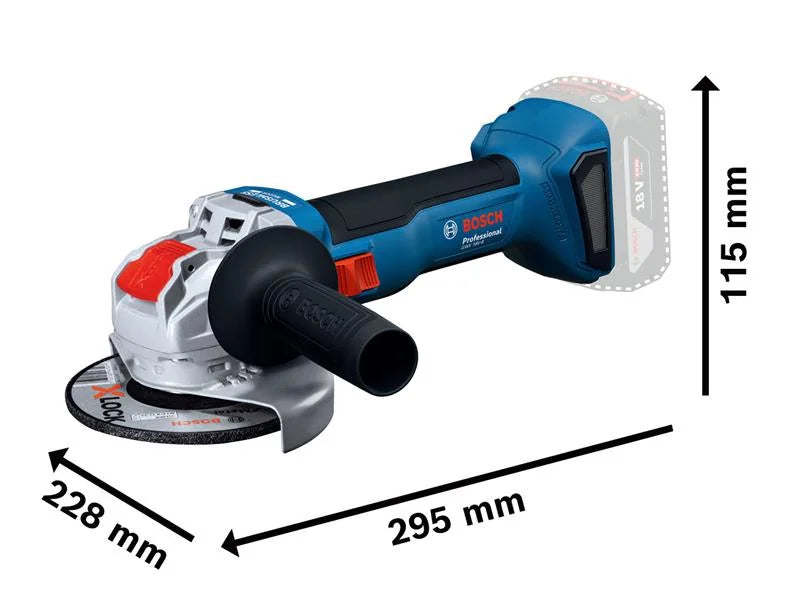Bosch GWX 18V-8 Professional X-LOCK Angle Grinder 18V Bare Unit - 06019N9100
