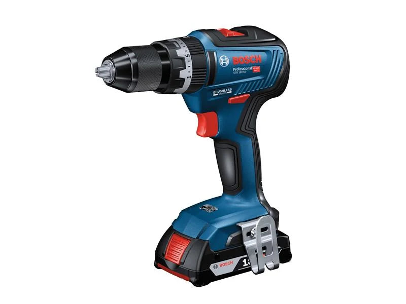 Bosch GSB 18V-55 Professional Combi Drill 18V 1 x 2.0Ah Li-ion - 0615990L7D