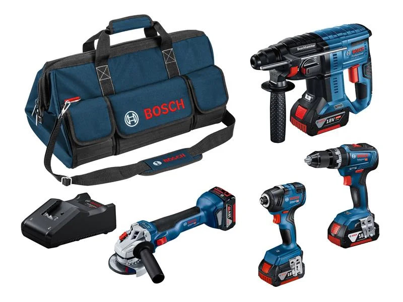 Bosch Professional 4 Piece Kit 18V 3 x 4.0Ah Li-ion - 0615990M2B