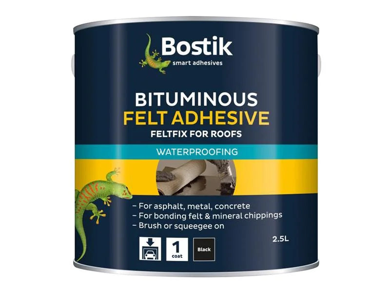 Bostik Feltfix Bituminous Roof Felt Adhesive 2.5 litre - 30811934