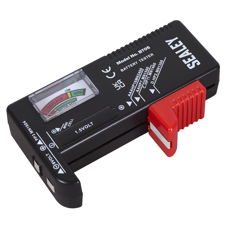 Sealey Battery Tester Model BT05 for AAA to 9V Batteries