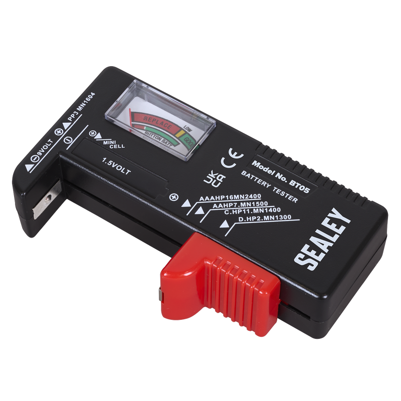 Sealey Battery Tester Model BT05 for AAA to 9V Batteries