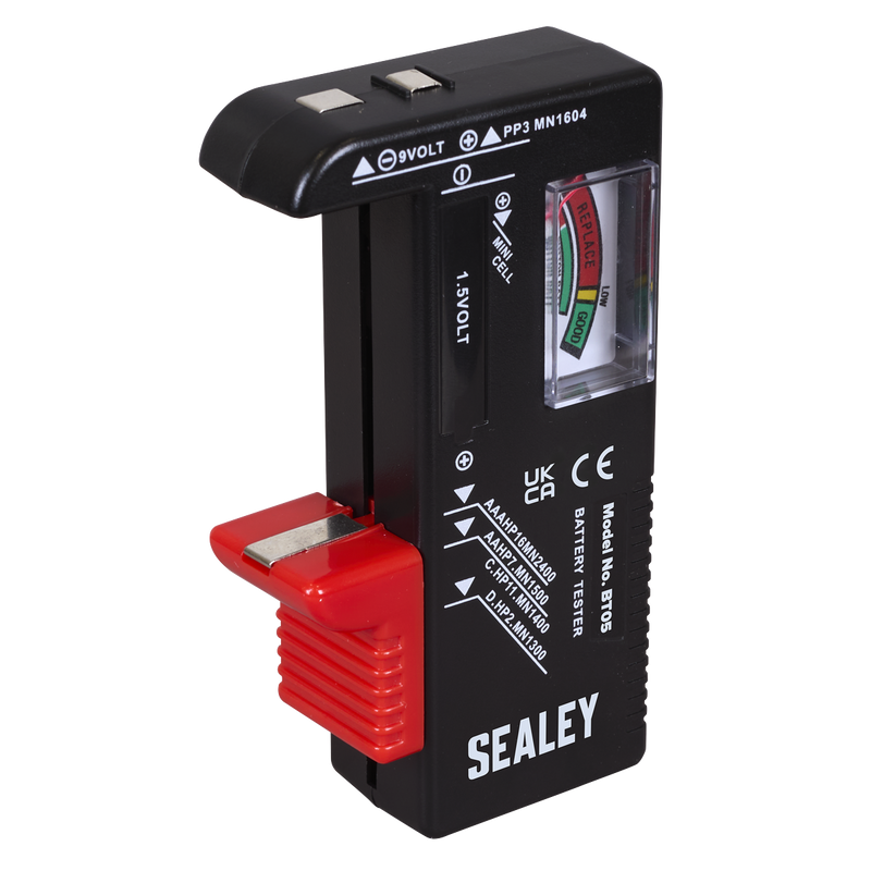Sealey Battery Tester Model BT05 for AAA to 9V Batteries