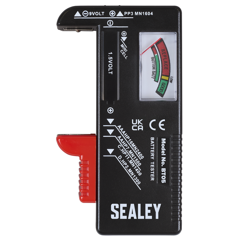 Sealey Battery Tester Model BT05 for AAA to 9V Batteries
