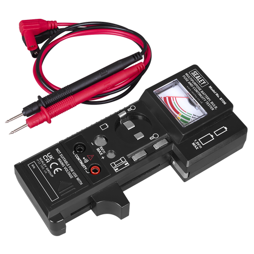 Sealey Multipurpose Tester BT06 9V Battery, Bulb & Fuse