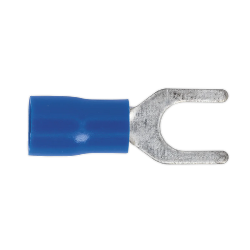 Sealey Easy-Entry Fork Terminal 5.3mm (2BA) Blue Pack of 100