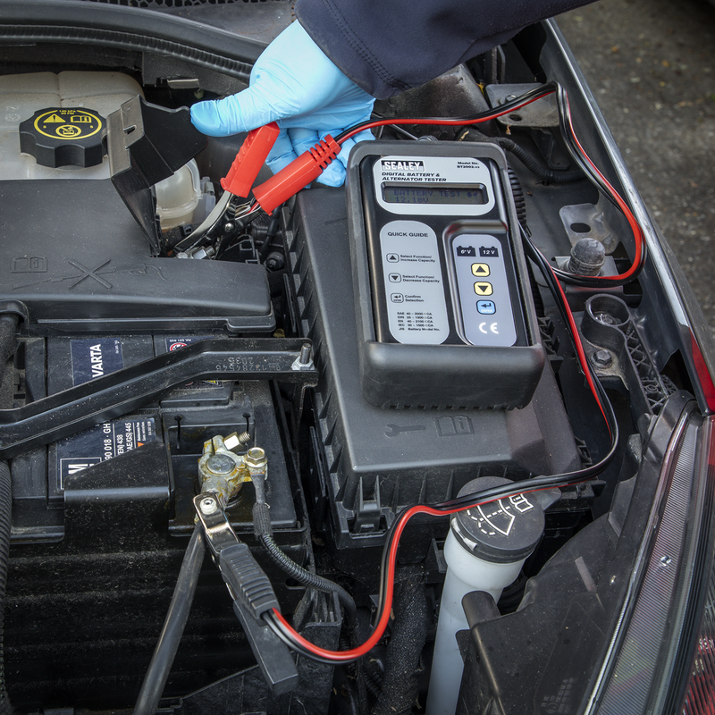 Sealey Digital Battery & Alternator Tester 6/12/24V BT2002